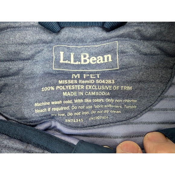 LL Bean Airlight Knit Sweater Womens M Pet Pullover Fleece Snap Button Mock Neck - Picture 3 of 10